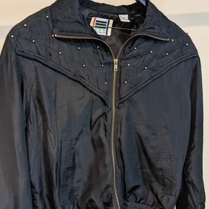 EVR VINTAGE BLACK ZIP UP JACKET